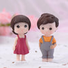 Mini Couple Figures Grandma Grandpa Sweety Lovers Couple Ornament For Fairy Garden Figurines Miniature Home Decoration