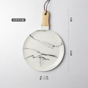 European Style Marble Pattern Ceramic Tableware