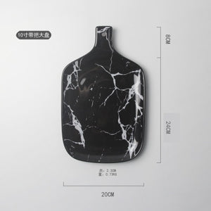 European Style Marble Pattern Ceramic Tableware