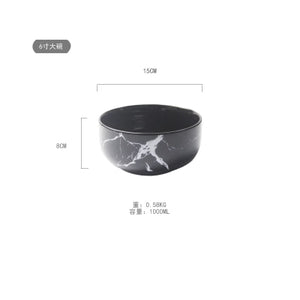 European Style Marble Pattern Ceramic Tableware