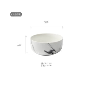 European Style Marble Pattern Ceramic Tableware