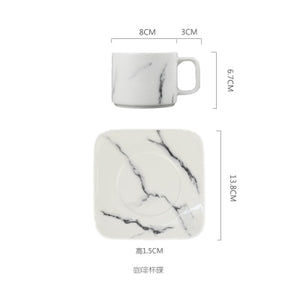 European Style Marble Pattern Ceramic Tableware