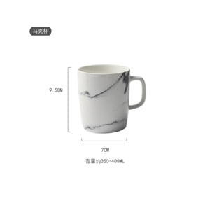 European Style Marble Pattern Ceramic Tableware