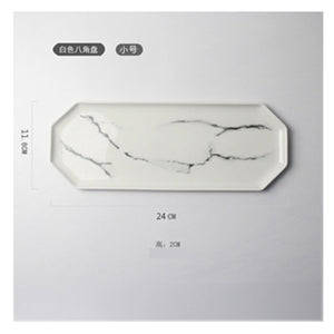 European Style Marble Pattern Ceramic Tableware