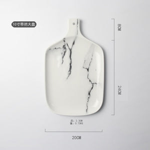 European Style Marble Pattern Ceramic Tableware