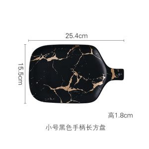 Best Gold Marble Glazes Ceramic Tableware Set