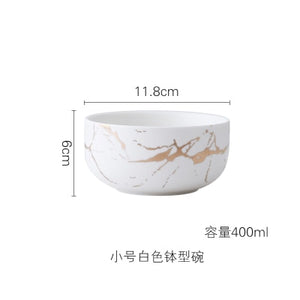 Best Gold Marble Glazes Ceramic Tableware Set