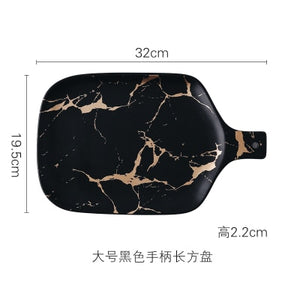 Best Gold Marble Glazes Ceramic Tableware Set