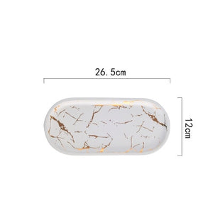 Best Gold Marble Glazes Ceramic Tableware Set