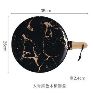 Best Gold Marble Glazes Ceramic Tableware Set