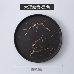 Best Gold Marble Glazes Ceramic Tableware Set