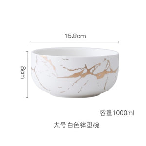 Best Gold Marble Glazes Ceramic Tableware Set