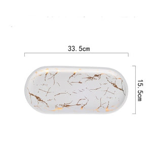 Best Gold Marble Glazes Ceramic Tableware Set