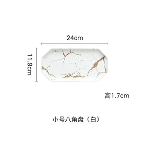 Best Gold Marble Glazes Ceramic Tableware Set