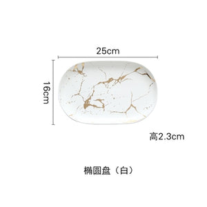 Best Gold Marble Glazes Ceramic Tableware Set