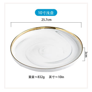 Marble Ceramic Dinner Dish Plate