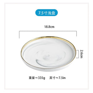 Marble Ceramic Dinner Dish Plate