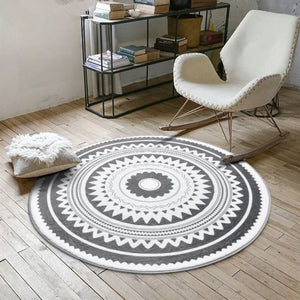 Nordic Gray Series Round Carpet