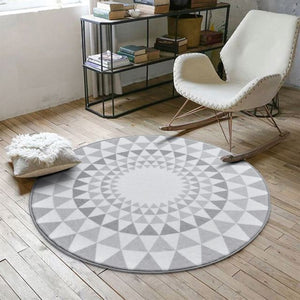 Nordic Gray Series Round Carpet