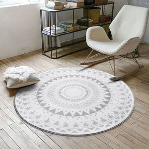 Nordic Gray Series Round Carpet