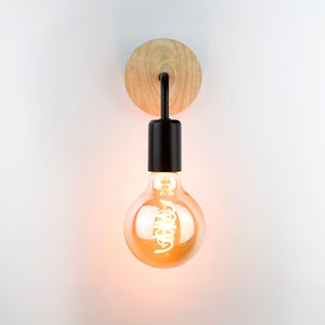 Retro Wood Industrial Wall Lamp