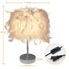 Heart Shape Feather Crystal Table Lamp