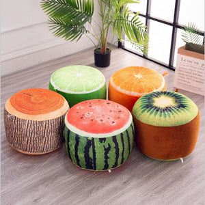 3D Fruit Pattern Inflatable Foot Stool