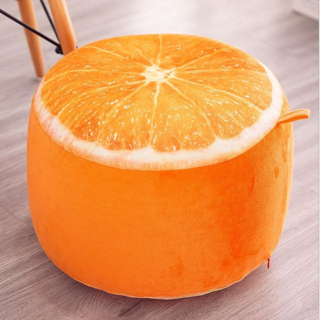 3D Fruit Pattern Inflatable Foot Stool