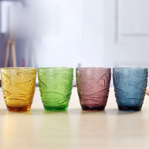 Multicolor Carved Goblet Wine Glass