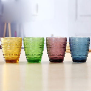Multicolor Carved Goblet Wine Glass