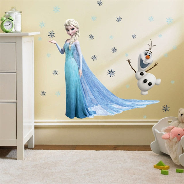 3D Cartoon  Frozen2 Wall Stickers For Kids Room  Bedroom Wall Decoration  stickers  Princess Anna Movie Posters