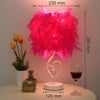 Heart Shape Feather Crystal Table Lamp