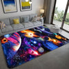 Space Universe Planet 3D Floor Mat Carpet Living Room Large Size Flannel Soft Bedroom Rug For Children Boys Toilet Mat Doormat