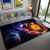 Space Universe Planet 3D Floor Mat Carpet Living Room Large Size Flannel Soft Bedroom Rug For Children Boys Toilet Mat Doormat