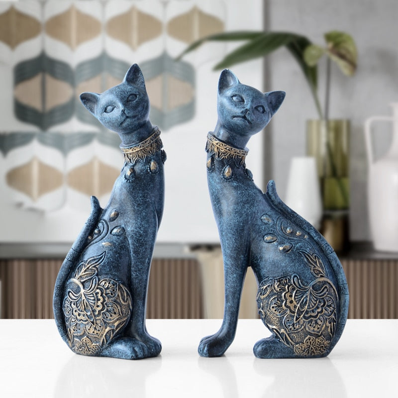 Figurine Cat Decorative Resin Statue