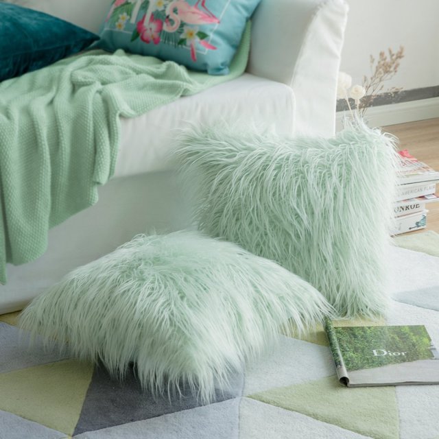 Soft Fur Plush Cushion Cover Home Decor Pillow Covers Living Room Bedroom Sofa Decorative Pillowcase 45x45cm Shaggy Fluffy Cover