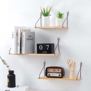 Iron Wooden Decorative Wall Shelf