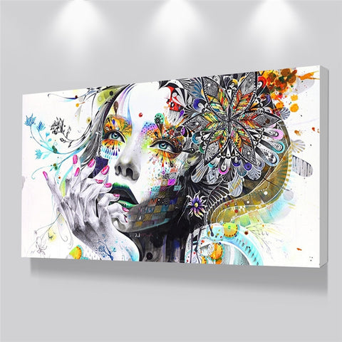 Embelish Large Size Fantasy Woman Face Wall Decor