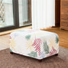 Leave Printed Ottoman Slipcovers Elastic Footstool Cover Polyester Sofa Foot Rest Stool Case Furniture Protector Pedal Covers