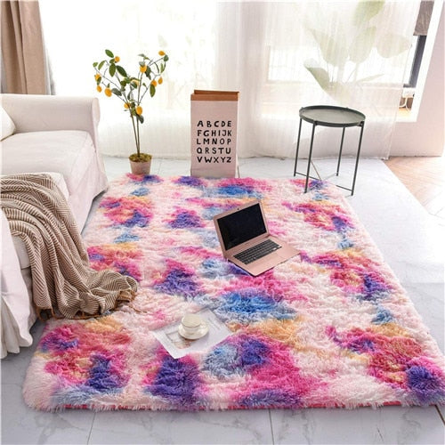 Living room Carpet Soft Nursery Rugs Shaggy Carpet for Kids Room Children Home Decoration Shag Floor Rugs with Anti-Slip Bottom