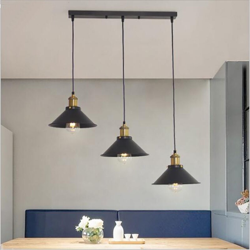 Black Vintage Industrial Pendant Light