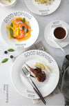 Good Morning Quote Porcelain Tableware Set