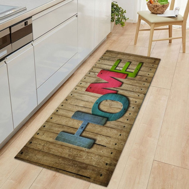 Moroccan Area Rugs Nordic Non-Slip Kitchen Door Mat Living Room Carpets Soft Flannel Bedroom Bedside Blanket Tatami Home Decor