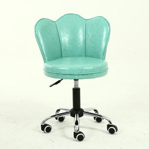 Simple Rotate Makeup Chair Modern Lifting Office Chair with Wheels Computer Chair PU and Metal Beauty Chair Home Furniture