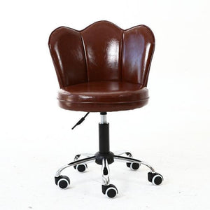 Simple Rotate Makeup Chair Modern Lifting Office Chair with Wheels Computer Chair PU and Metal Beauty Chair Home Furniture