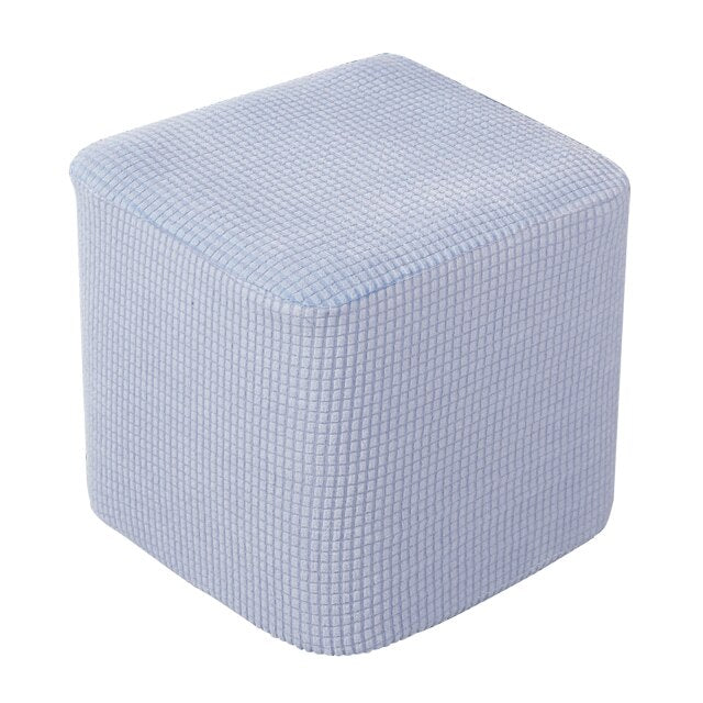 Elastic Square Ottoman Slipcover Footstool Protector Removable Washable Stretch Cover Chairs Sofa Foot Cover for Living Room