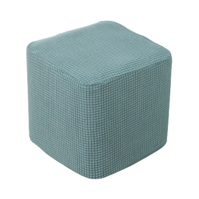 Elastic Square Ottoman Slipcover Footstool Protector Removable Washable Stretch Cover Chairs Sofa Foot Cover for Living Room