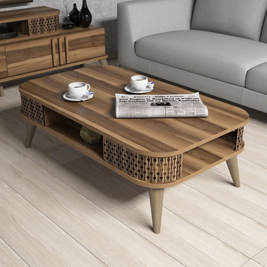 Modern Variant September Medium Coffee table-Walnut coffe table table basse