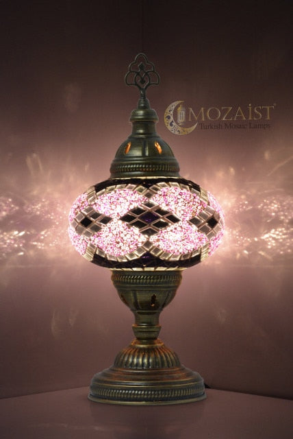 MOZAIST Turkish Lamp 10 COLOR Mosaic Table Lamp Antique Moroccan Decorative Glass Bohemian Vintage Light Shade, Tiffany Bedside