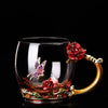 Flower Enamel Glass